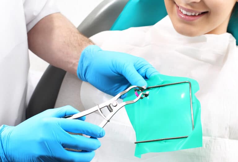 Woman visiting a dentist scaled