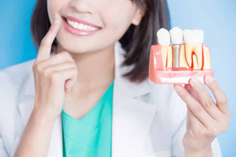 smile brought by dental implant