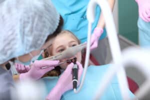 Treatment of milk teeth. Superficial sedation