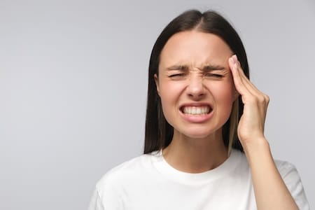 woman with headache
