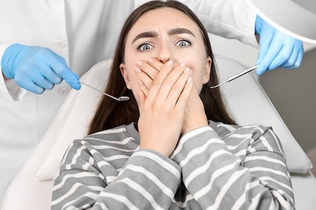 woman with dental anxiety