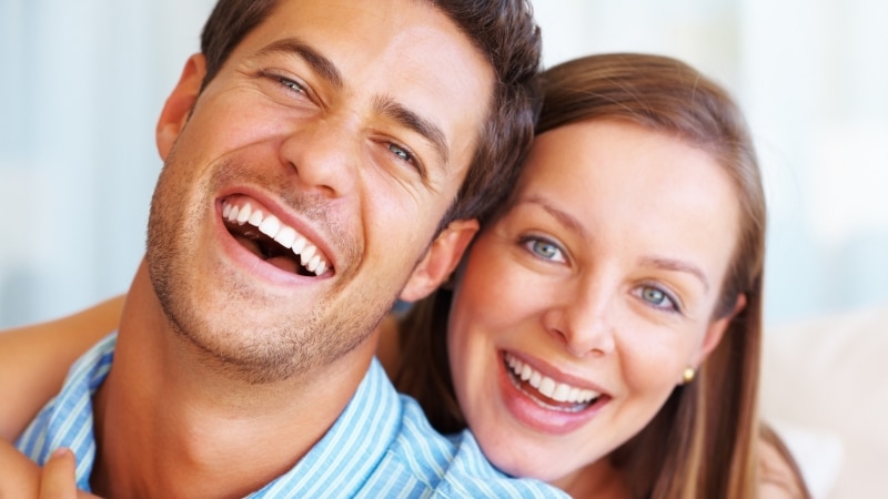 couple laughing